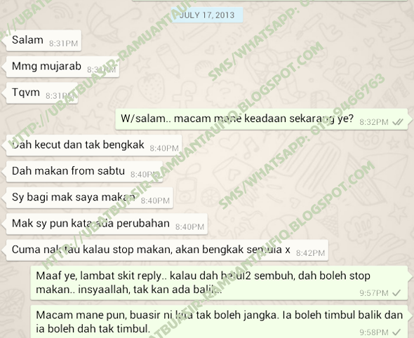 TESTIMONI ~ Ubat Buasir - Ramuan Taufiq