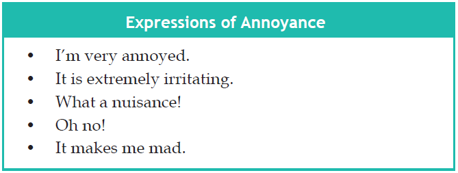 Learning English Text: Expressing Annoyance 