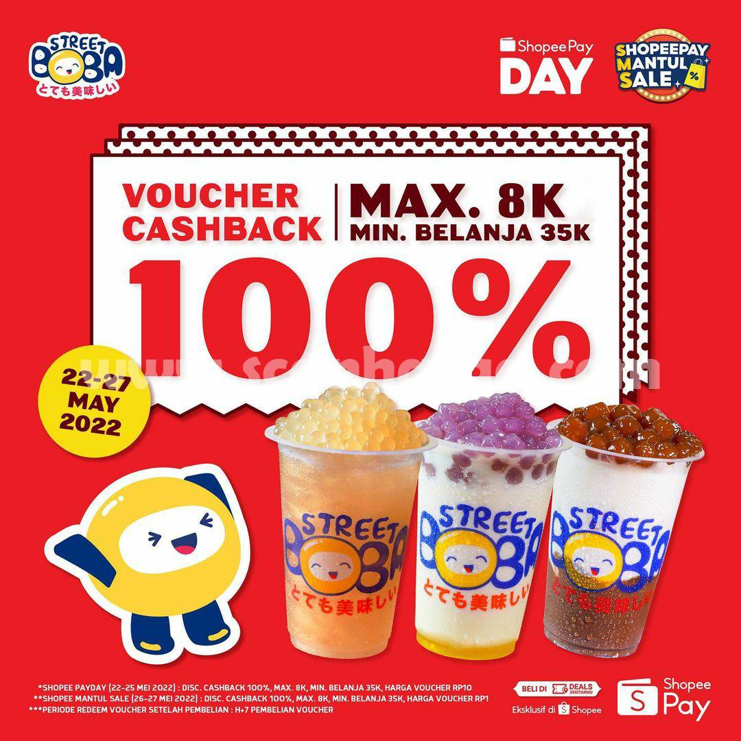 Promo Street Boba Shopeepay Cashback Up To 100%