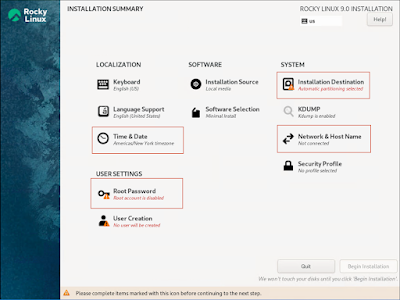 Rocky Linux 9 install-installation summary01