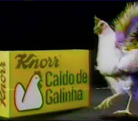 Campanha do Caldo de Galinha Knorr em provocação à Maggi, nos anos 80.