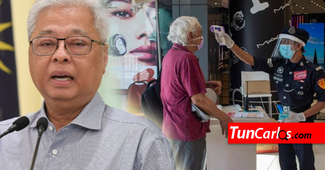 Pemeriksaan suhu hanya di pintu masuk pasaraya sahaja ...