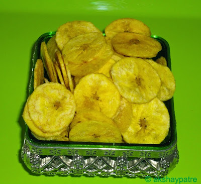 Banana chips ready to serve