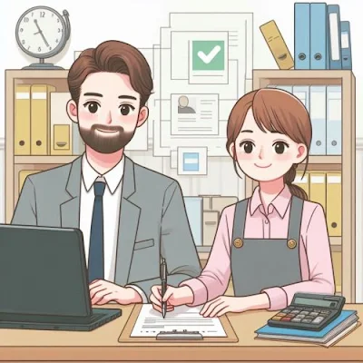 세무서에서 사업자 등록을 하고 있다.