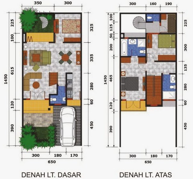 16 Contoh Rumah Minimalis Type 36 2 Lantai  Modern Beserta  