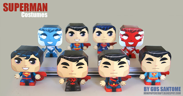 Mini Superman Paper Toys