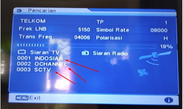 Cara Mencari Siaran Indosiar SCTV TV One Yang Hilang Matrix Apple Telkom 4 Parabola Jaring 1 LNB 