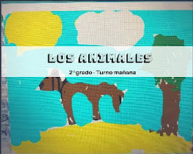 se observa la carátula del trabajo, donde se ve el dibujo hecho por un alumno. Un caballo en un paisaje de Sol