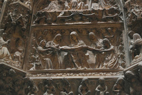 Biblical scene carving  Duomo Cathedral Milan, Italy