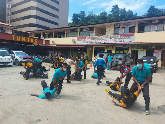 Usulan Kenaikan Pangkat, Polresta Jayapura Kota Gelar Ujian Beladiri Polri