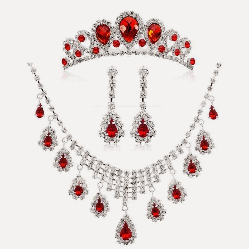 RED JEWELLERY SET RED