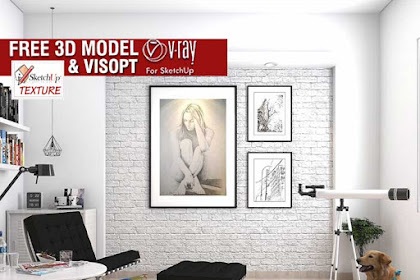 Free Sketchup 3D Model Living Room & Vray Visopt