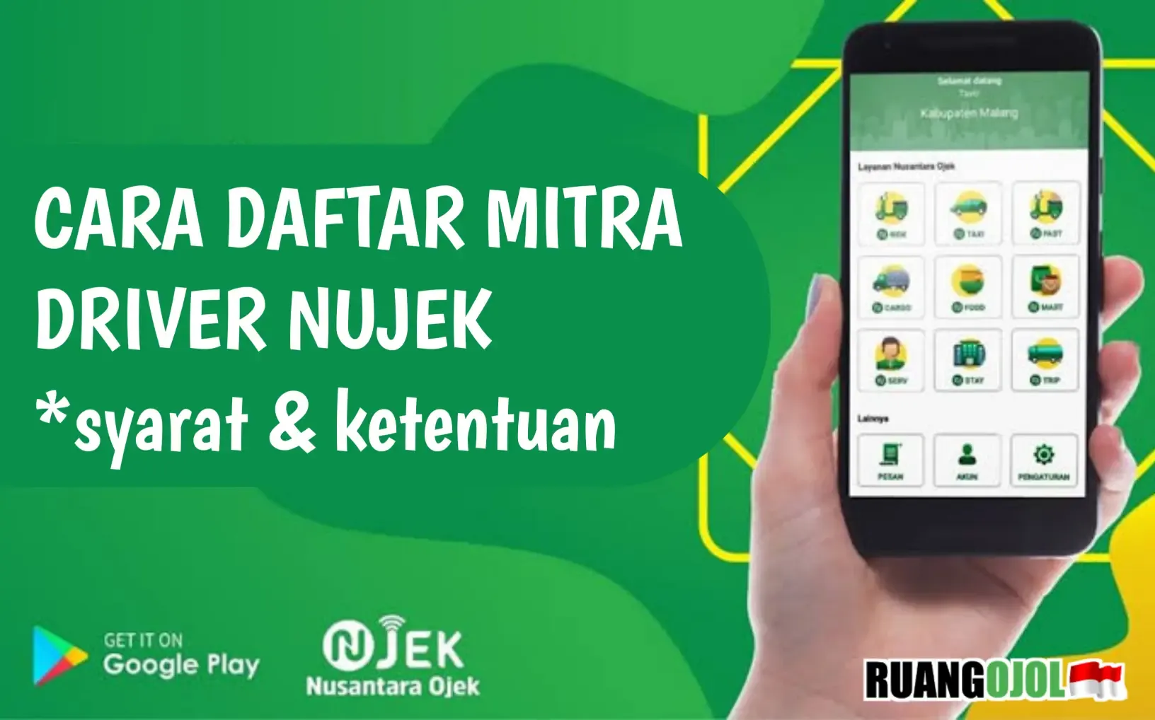 syarat dan cara daftar nujek driver