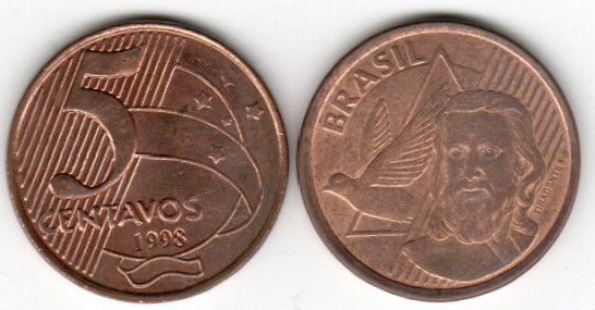 Moeda de 5 centavos, 1998