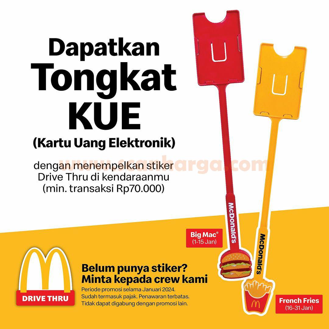 Promo McDonalds Gratis Tongkat KUE (Kartu Uang Elektonik)