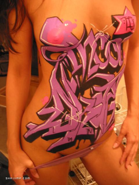 body painting girl