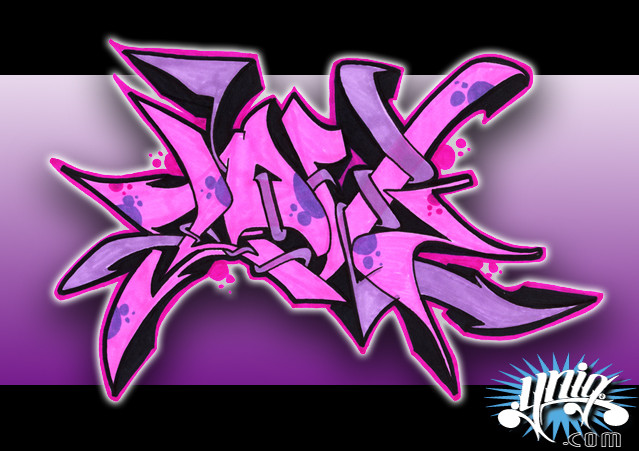 Graffiti Name Pink and Purple Graphic