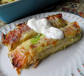 Green Chili Turkey Enchiladas