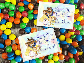 Beauty and the Beast Thank You Bag Topper