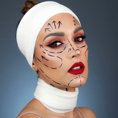 Maquillajes de Halloween fáciles y bonitos: cirugía estética