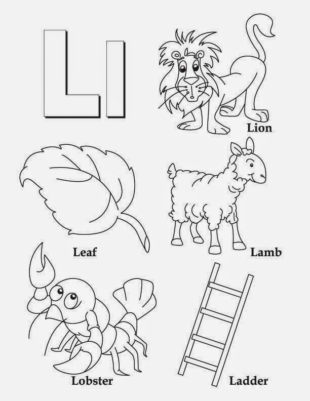 Kids Page: Alphabet Letter L Worksheet | Printable Coloring Worksheets