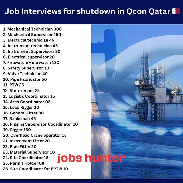 Job Interviews for shutdown in Qcon Qatar 🇶🇦