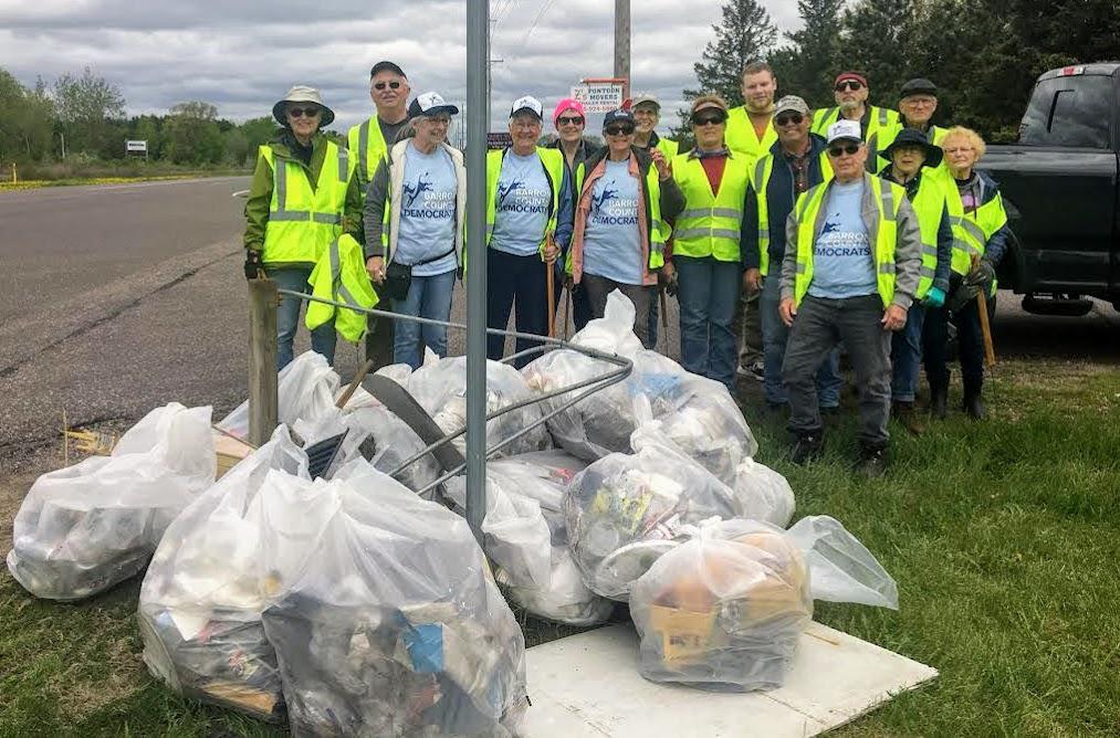 Barron County Democrats Hwy SS Litter Clean Up