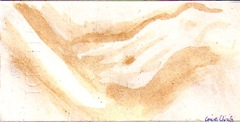 Woman - coffe painting