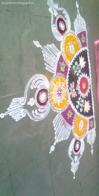 Semi Circle Rangolis