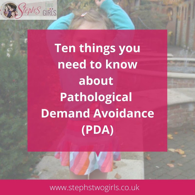 faded image of toddler with arms up and text reading ten things you need to know about pathological demand avoidance