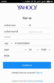 Buat Email Yahoo Lewat HP
