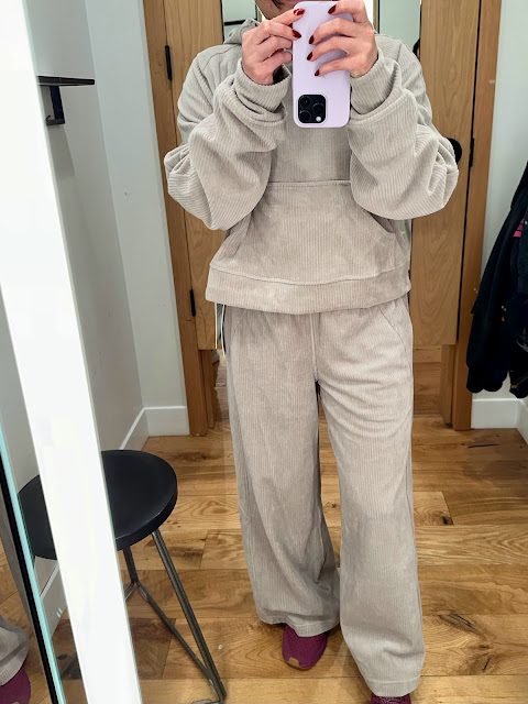 Fit Review! Store Try On Scuba Oversized Hoodie Velvet Cord and Scuba Mid  Rise Wide Leg Crop Velvet Cord