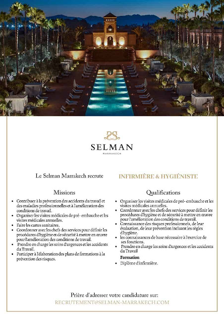 Selman Marrakech emploie plusieurs profils