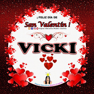 Feliz Día de San Valentín - Nombre Vicky