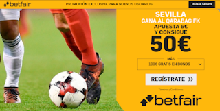 betfair supercuota Sevilla gana a Qarabag 19 septiembre 2019