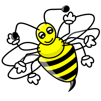 bee clipart black 