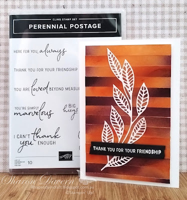 Rhapsody in Craft, #rhapsodyincraft,#colourcreationsbloghop,Pumpkin Pie, Perennial Postage, Artistic Dies, Gorgeously Made Dies, Blending Brushes, Friendship Cards, Thank you cards, Stampin' Up, #stampinup,Art With Heart, #artwithheart