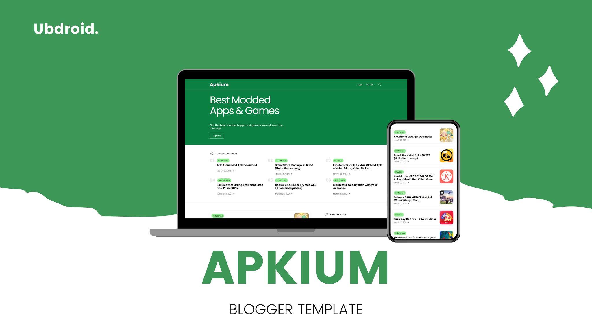 Apkium App store / downloading blogger template