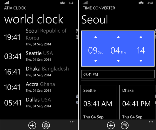 ATIV_Clock_screens