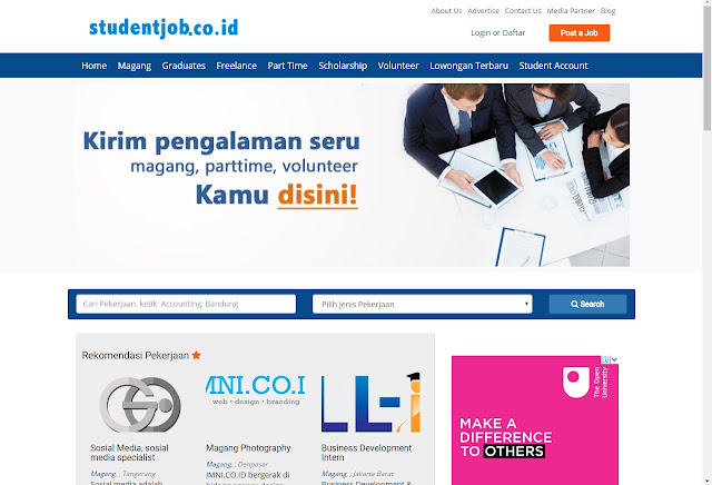 Website Student Job - Blog Mas Hendra