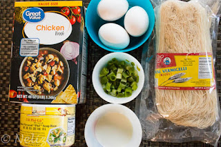 Instant Pot Egg Drop Soup with Miswa (Chinese Vermicelli) and Shrimp Balls