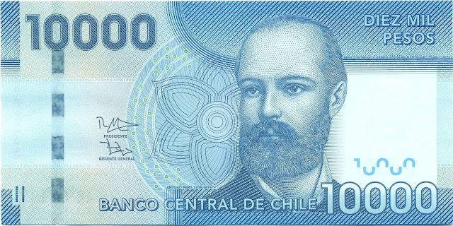 Chile Banknotes 10000 Pesos banknote 2012 Agustin Arturo Prat Chacón