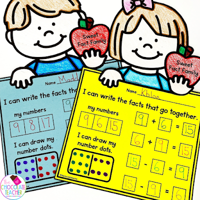 Worksheets like these help students learn fact families in fun ways that feel more like a game than learning.