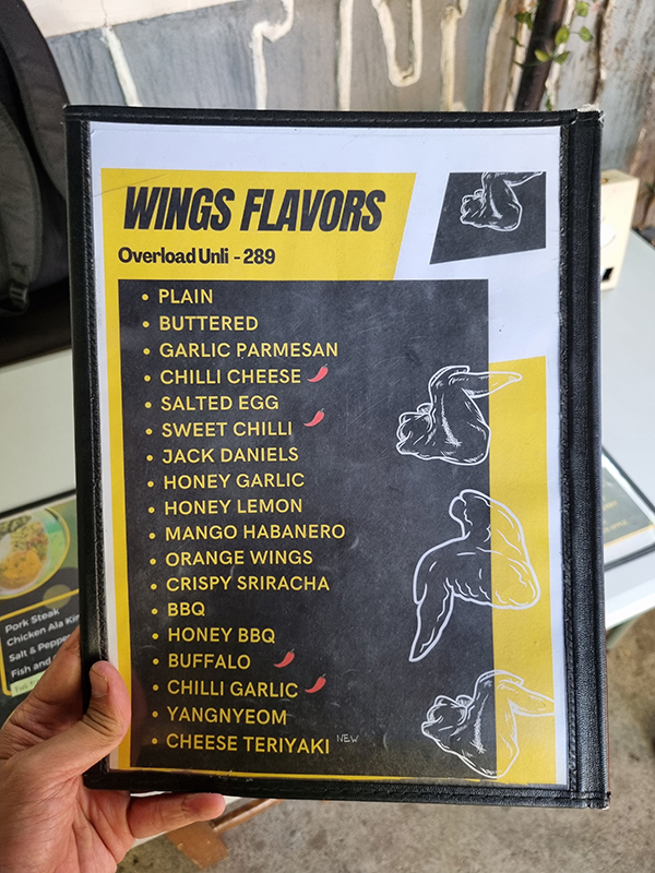 unlimited chicken wings flavors