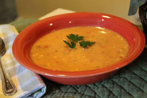 Corn Chowder in a bowl.