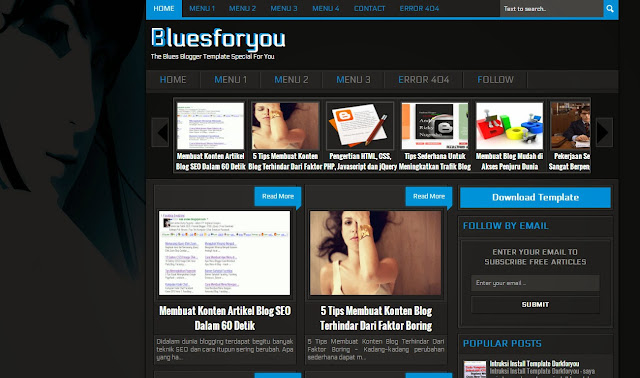 Bluesforyou Blogger Template