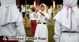 Terbiasa Tampil Rapi merupakan salah satu manfaat mengikuti upacara bendera