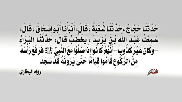 باب – رفع – البصر – إلى – الإمام – في - الصلاة