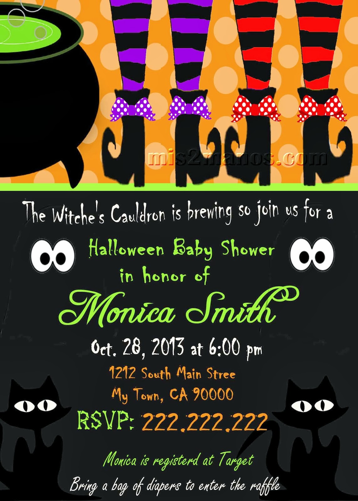 Halloween Baby Shower Invitation Pumpking Baby Shower Invites Mom-to ...
