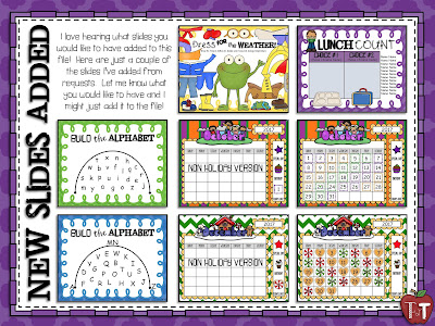 Digital Morning Calendar Slides for the Smartboard